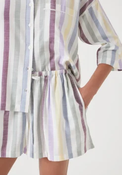 hush Pyjamas & Nightwear|Rudie Stripe Short Pyjama Set Multicolour Stripe