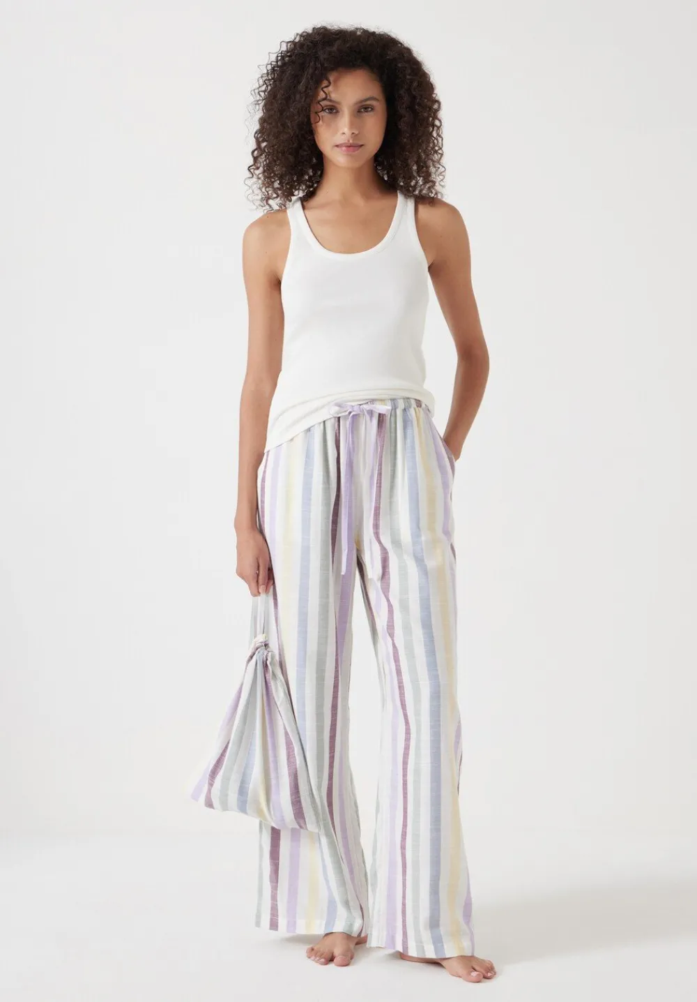 hush Pyjamas & Nightwear|Rudie Stripe Trouser Pyjama Set Multicolour Stripe