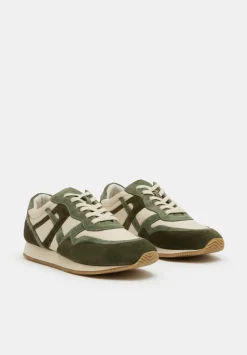 hush Trainers|Rylee Retro Trainer Olive Green