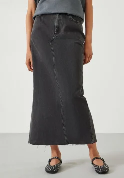 hush Skirts|Rylie Denim Maxi Skirt Washed Black