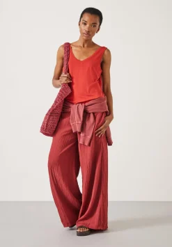 hush Tops & T-Shirts|Sally V-Neck Jersey Vest Top Deep Red