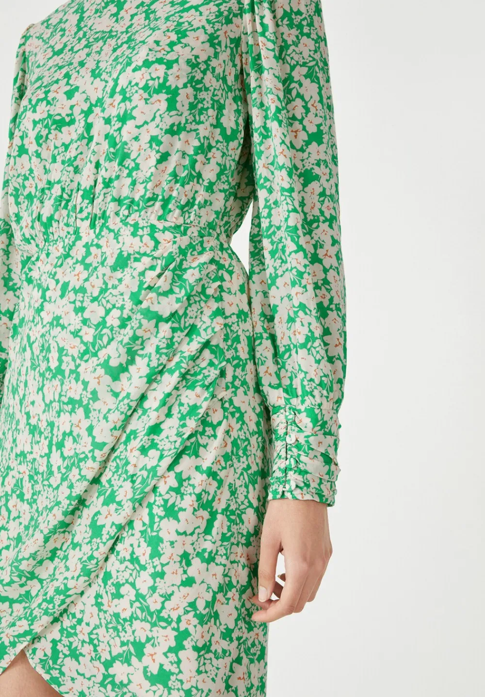 hush Dresses|Sammy Mini Dress Meadow Ditsy Green