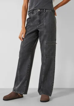 hush Jeans|Sara Cargo Jeans Washed Black