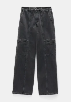 hush Jeans|Sara Cargo Jeans Washed Black
