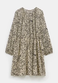 hush Dresses|Sara Gathered Mini Dress Silhouette Floral Neutral