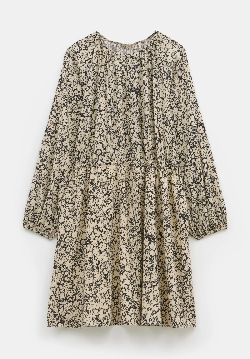 hush Dresses|Sara Gathered Mini Dress Silhouette Floral Neutral