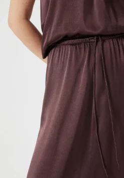 hush Skirts|Satin Maxi Skirt Fudge Brown