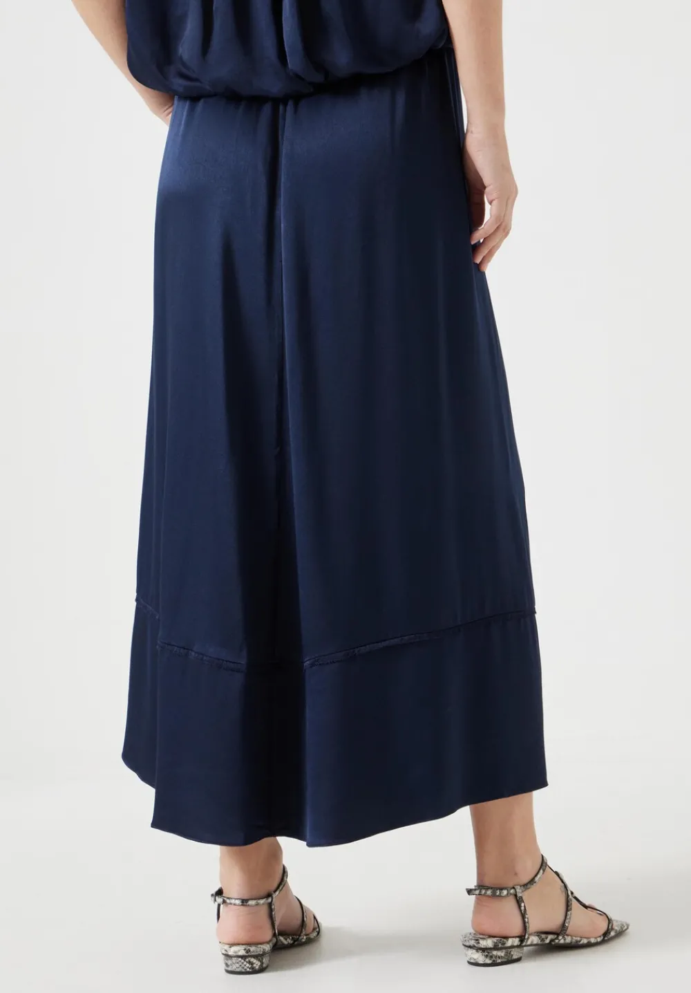 hush Skirts|Satin Maxi Skirt Midnight Navy