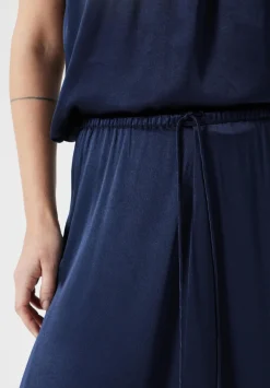 hush Skirts|Satin Maxi Skirt Midnight Navy