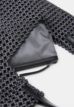 hush Bags|Satin Weave Tote Bag Slate Grey