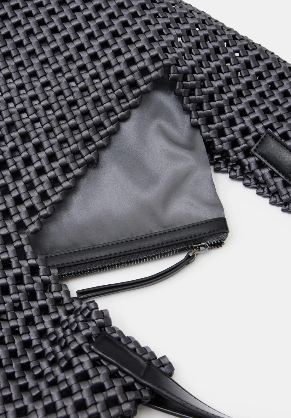 hush Bags|Satin Weave Tote Bag Slate Grey