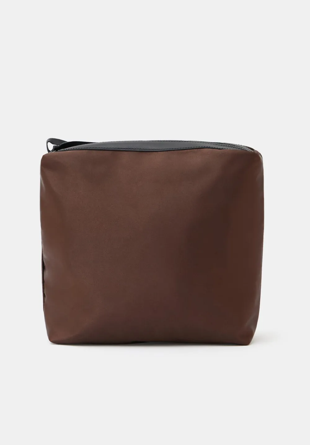 hush Bags|Satin Weave Tote Bag Chocolate Brown