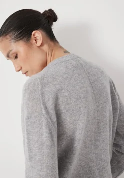 hush Tops & T-Shirts|Scarlett Cashmere V Neck Jumper Grey Marl