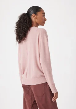 hush Tops & T-Shirts|Scarlett Cashmere V Neck Jumper Rosewood Pink