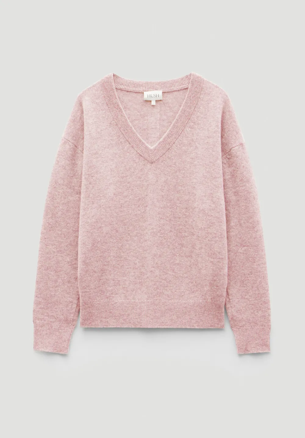 hush Tops & T-Shirts|Scarlett Cashmere V Neck Jumper Rosewood Pink