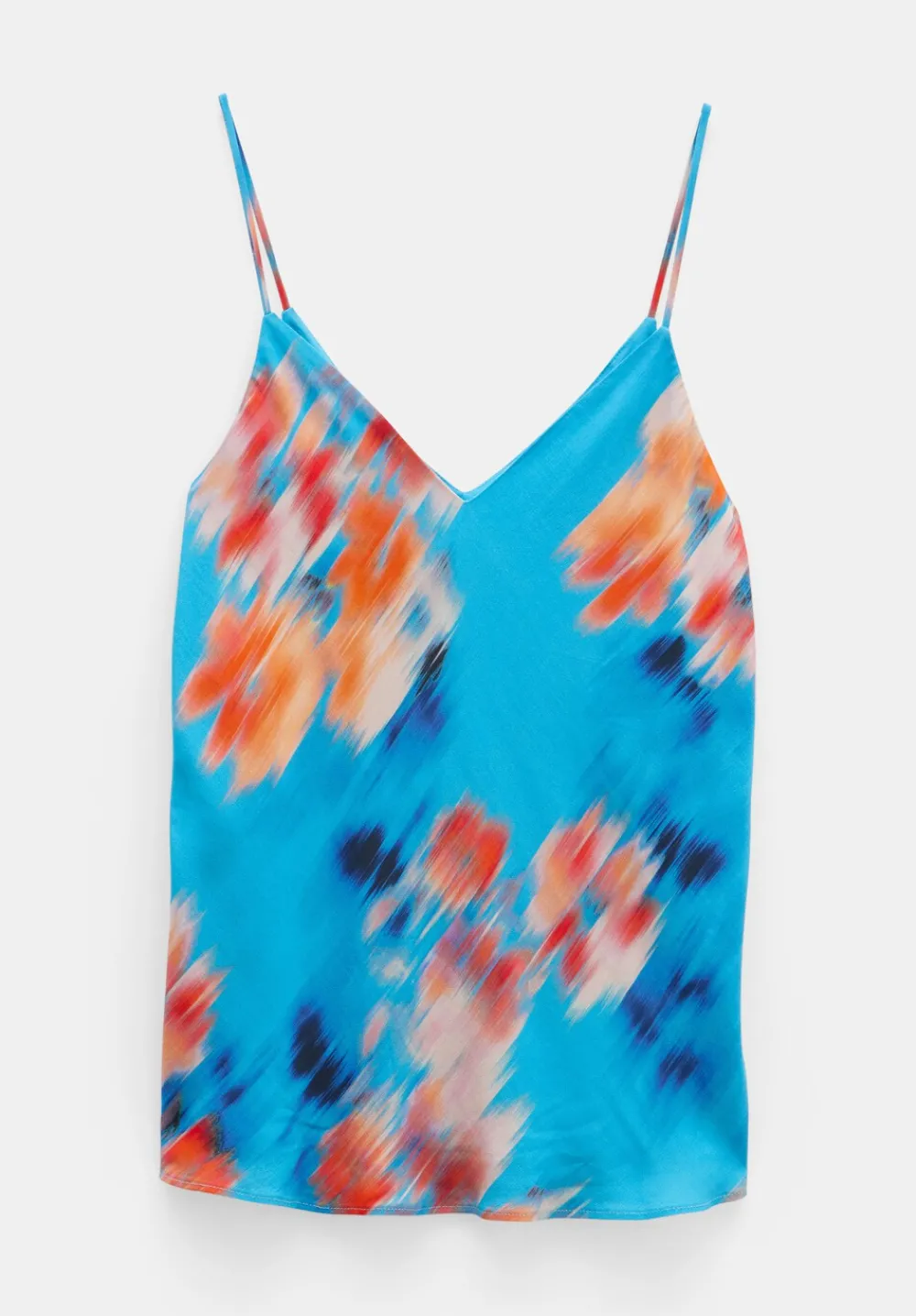 hush Tops & T-Shirts|Scarlett V-neck Cami Blurred Floral Blue