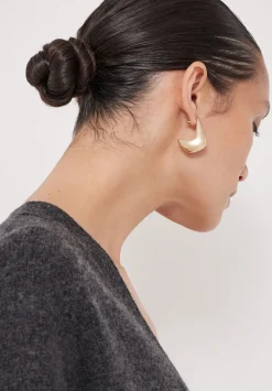 hush Jewellery|Sculptural Dome Earrings Gold