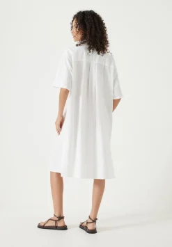 hush Swimwear & Beachwear|Seersucker Tie Front Beach Dress White