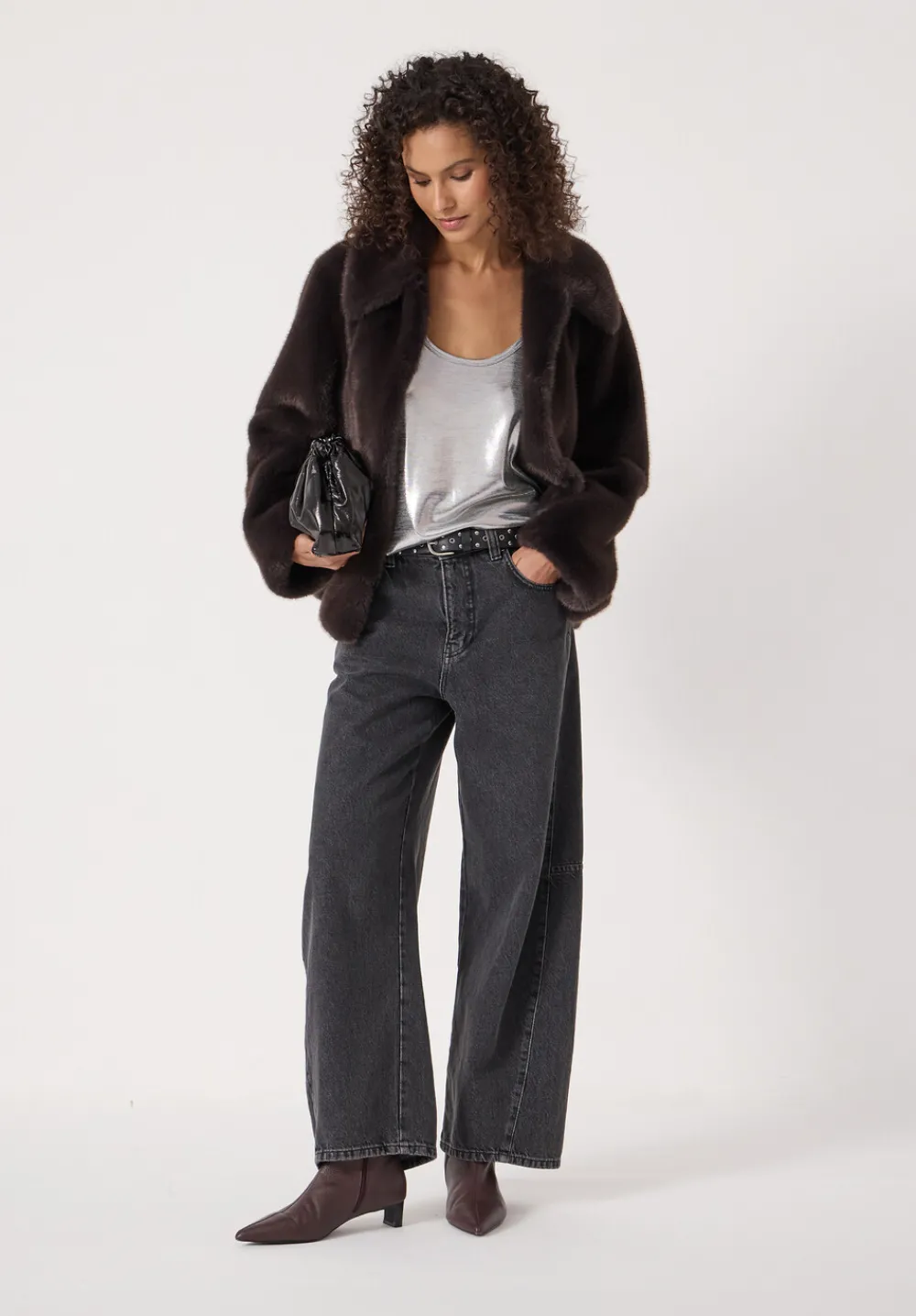 hush Tops & T-Shirts|Slub Vest Silver Metallic