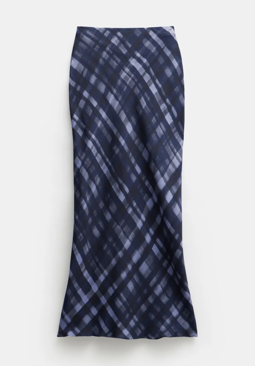 hush Skirts|Simone Crepe Midi Skirt Painted Check Navy