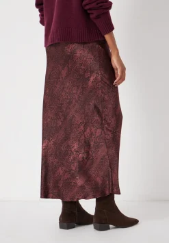 hush Skirts|Simone Slinky Skirt Snake Print Brown