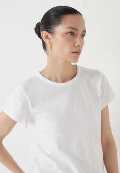 hush Tops & T-Shirts|Slim Fit Cotton Crew T-Shirt White