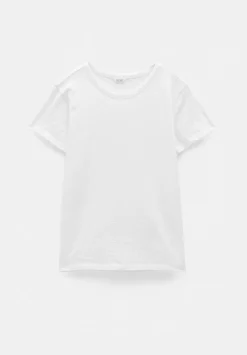 hush Tops & T-Shirts|Slim Fit Cotton Crew T-Shirt White