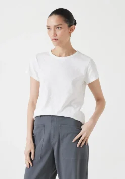 hush Tops & T-Shirts|Slim Fit Cotton Crew T-Shirt White