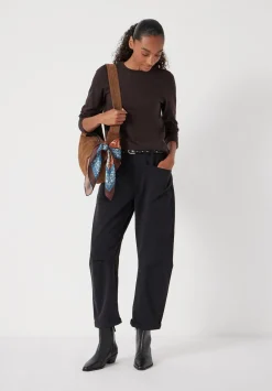 hush Tops & T-Shirts|Slim Long Sleeve T-Shirt Chocolate brown