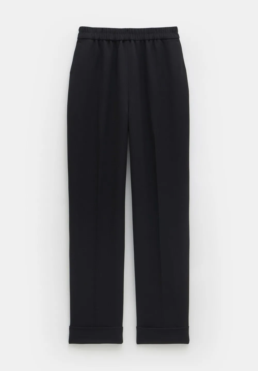 hush Trousers|Slim Pull On Suit Trousers Black