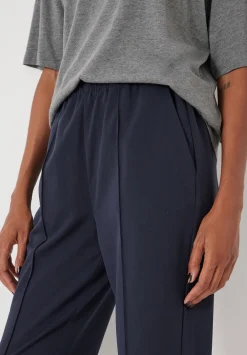 hush Trousers|Slim Pull On Tailored Trousers Navy