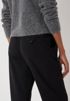 hush Trousers|Slim Pull On Tailored Trousers Black