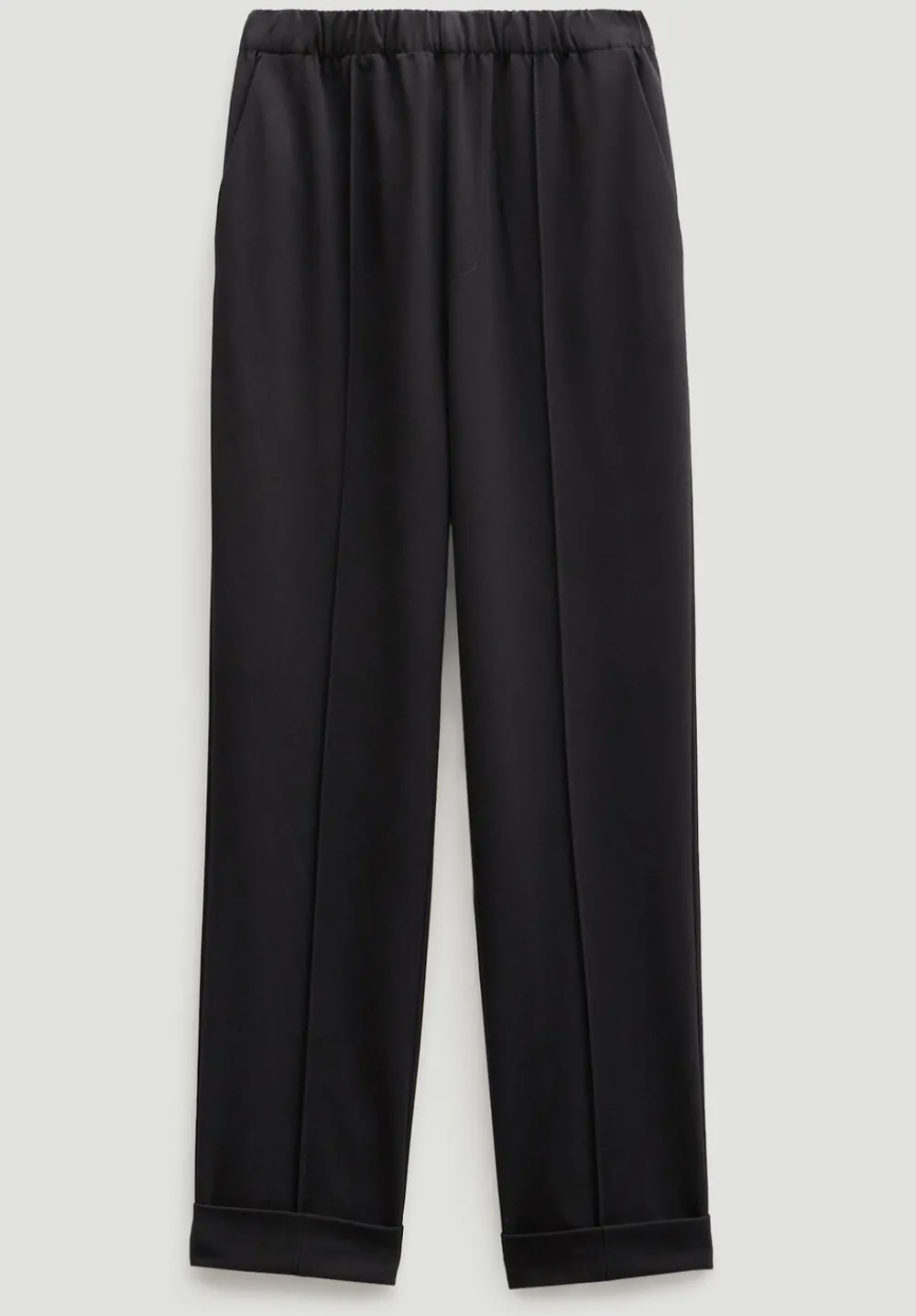 hush Trousers|Slim Pull On Tailored Trousers Black