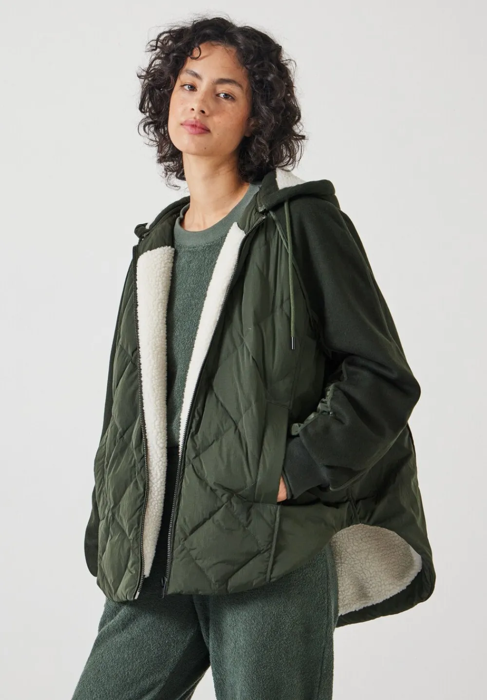 hush Jackets & Coats|Sloane Quilted Jacket Green