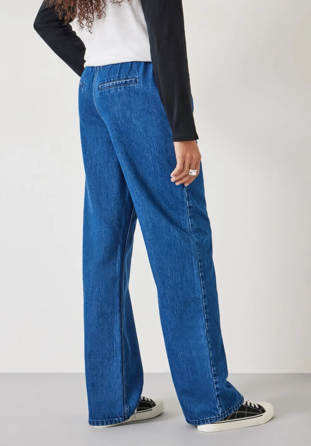 hush Jeans|Slouchy Tie Waist Jeans Blue Denim