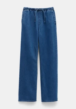 hush Jeans|Slouchy Tie Waist Jeans Blue Denim