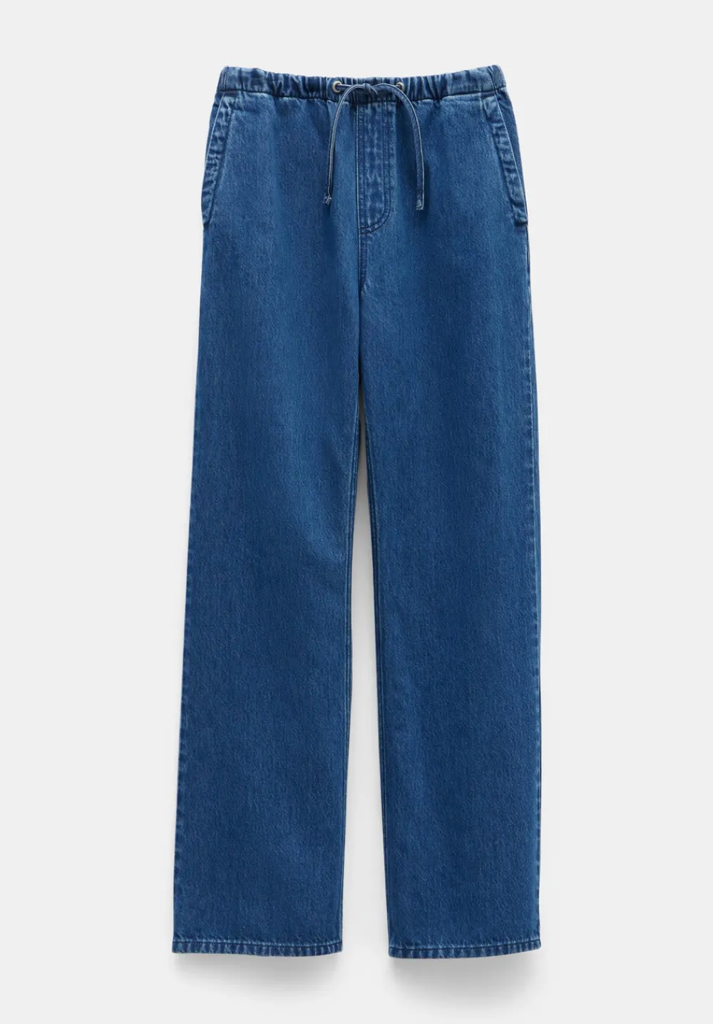 hush Jeans|Slouchy Tie Waist Jeans Blue Denim