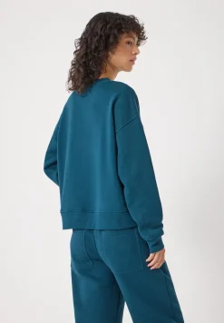 hush Sweatshirts & Hoodies|Social In Theory Graphic Sweatshirt Teal Blue