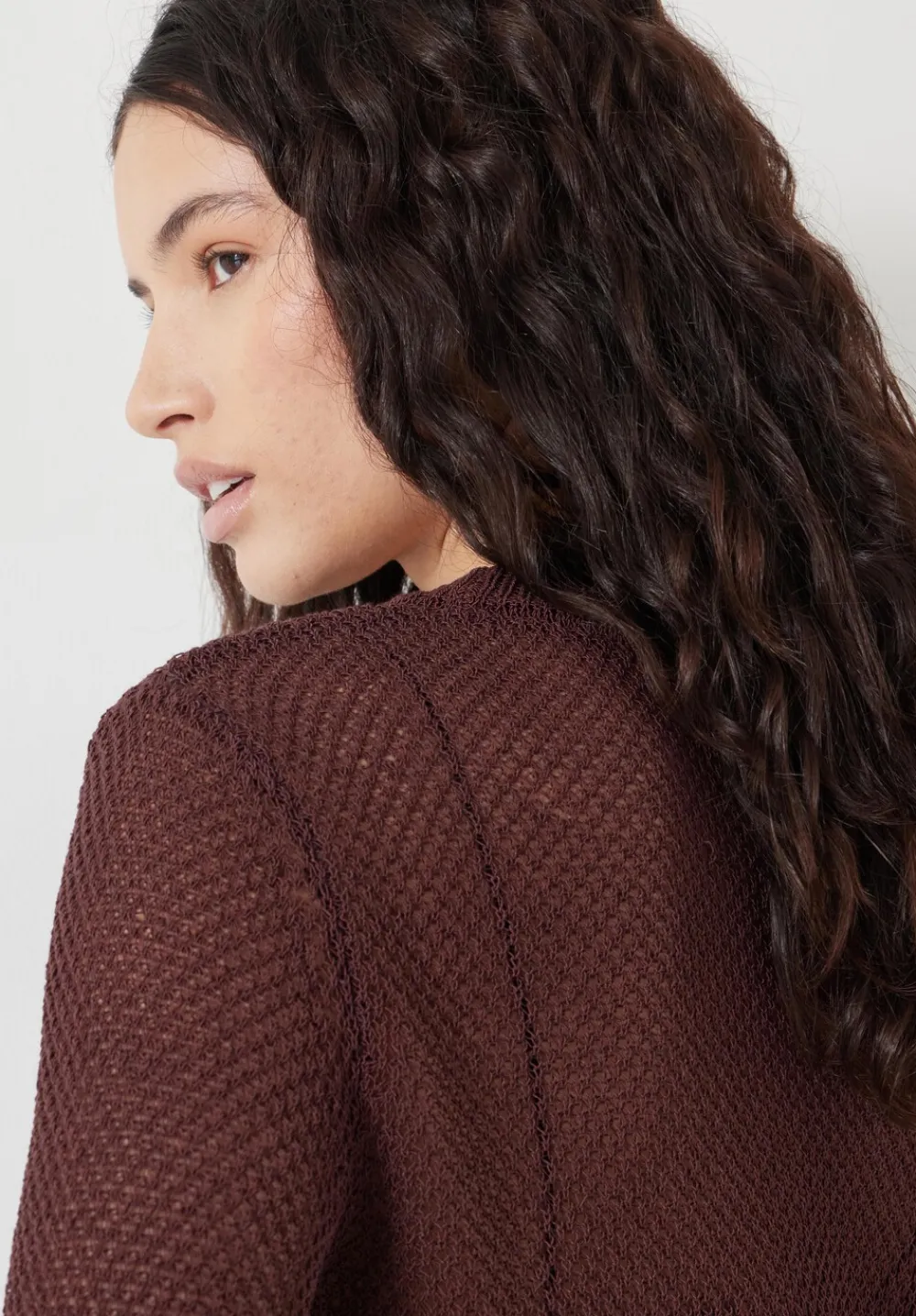 hush Jumpers & Cardigans|Soft Mesh Knitted Jumper Fudge Brown
