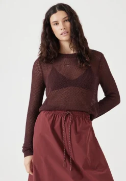 hush Jumpers & Cardigans|Soft Mesh Knitted Jumper Fudge Brown