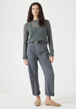 hush Jumpers & Cardigans|Soft Mesh Knitted Jumper Sage Green