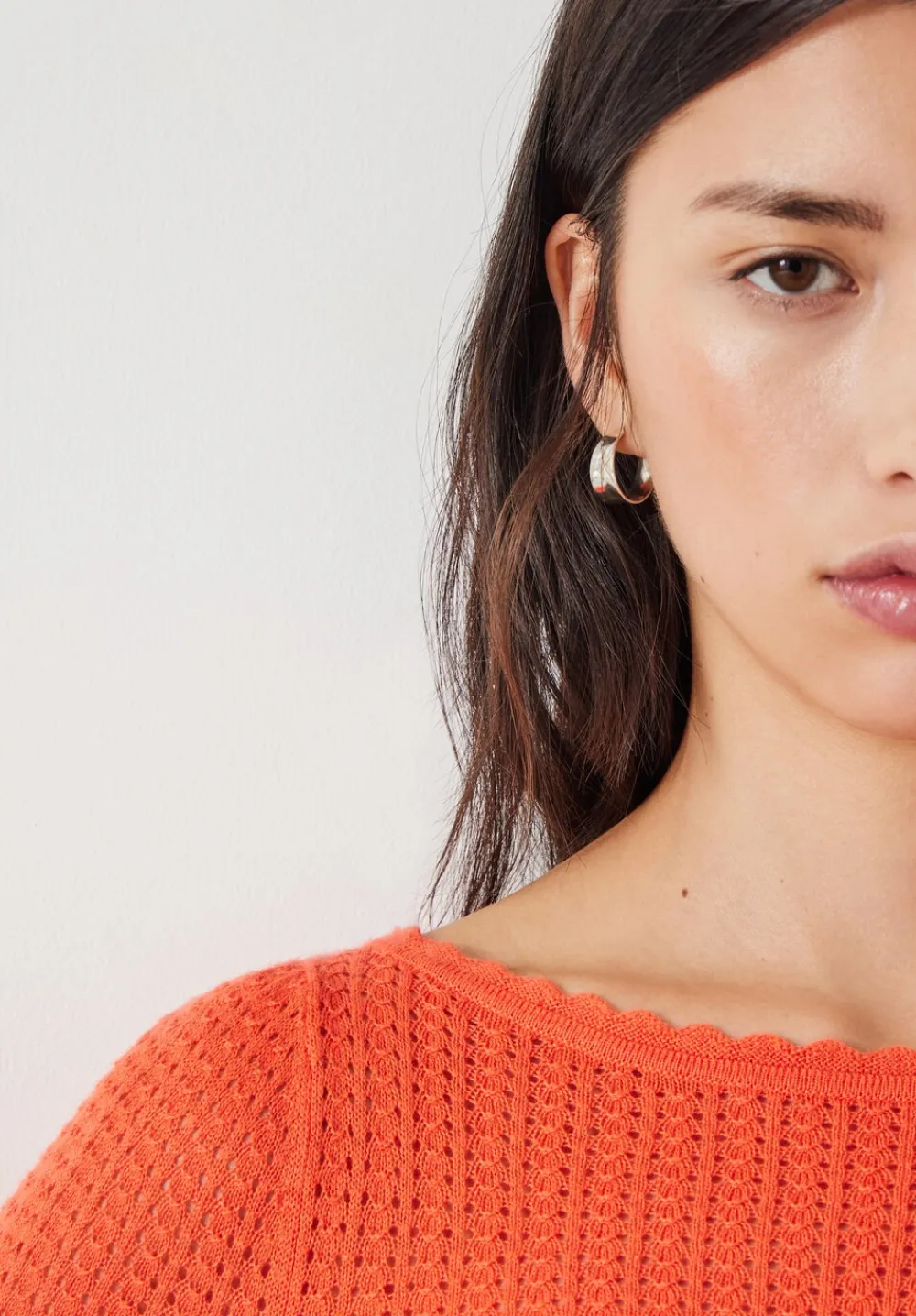 hush Jumpers & Cardigans|Sophia Boat Neck Lightweight Jumper Coral