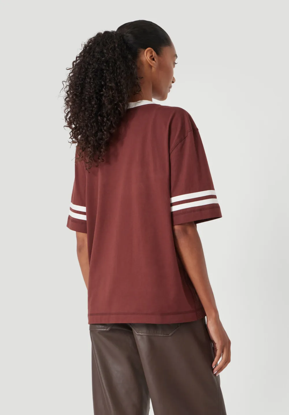 hush Tops & T-Shirts|Sporty Graphic T-Shirt Rum Raisin