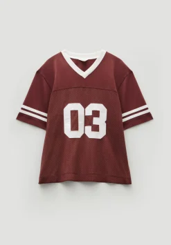 hush Tops & T-Shirts|Sporty Graphic T-Shirt Rum Raisin