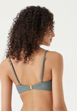 hush Swimwear & Beachwear|Square Neck Texture Bikini Top Sage Green