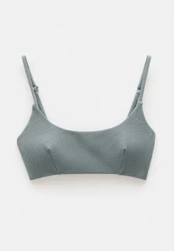 hush Swimwear & Beachwear|Square Neck Texture Bikini Top Sage Green