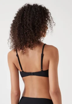 hush Swimwear & Beachwear|Square Neck Texture Bikini Top Black