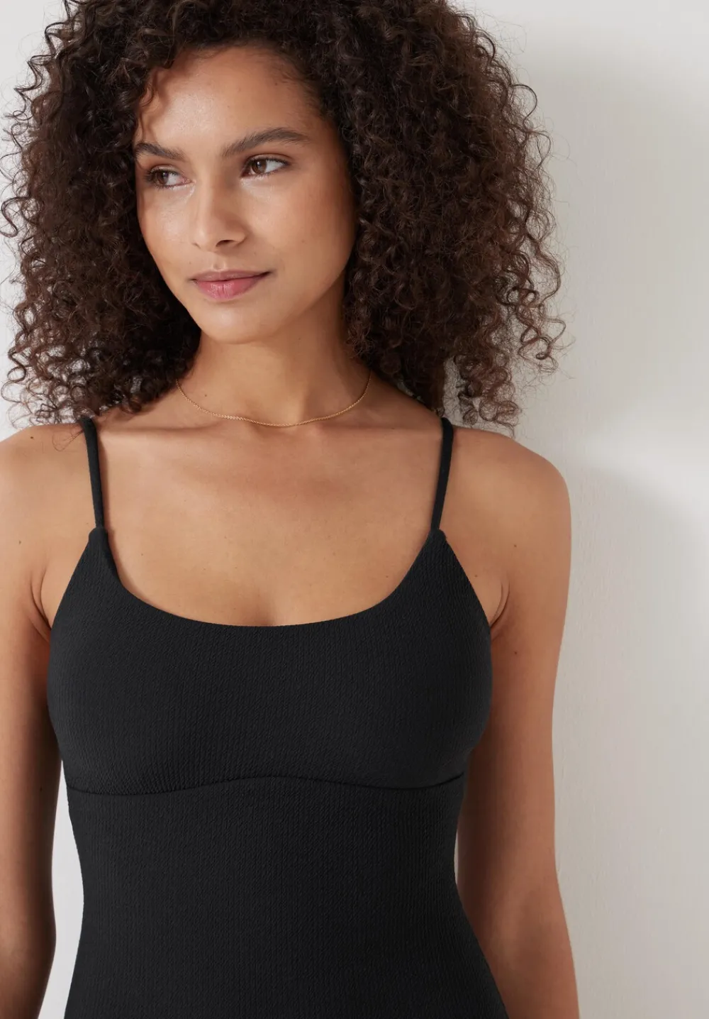 hush Swimwear & Beachwear|Square Neck Texture Swimsuit Black
