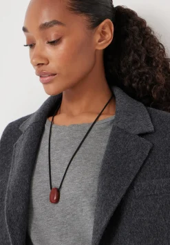 hush Jewellery|Stone Cord Necklace Deep Red