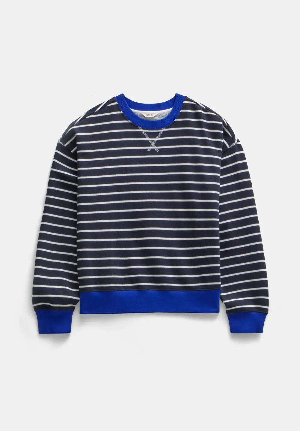 hush Sweatshirts & Hoodies|Stripe Sweatshirt Navy
